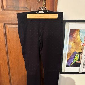 JCrew Gigi Pant, Black polka dot, Size 8